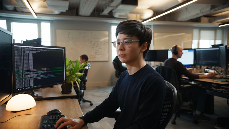 A software engineer at work.